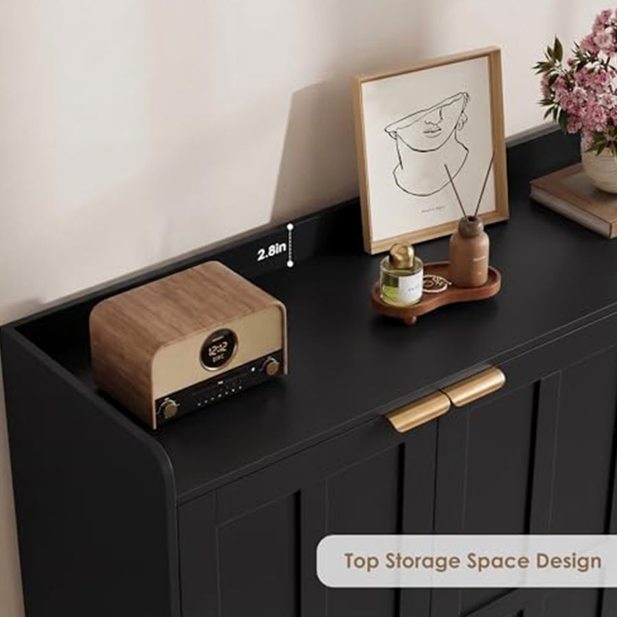 Wide Farmhouse Shoe Cabinet, 47.6